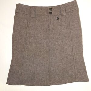 Vtg Volcom fleece skirt bronze brown size 1